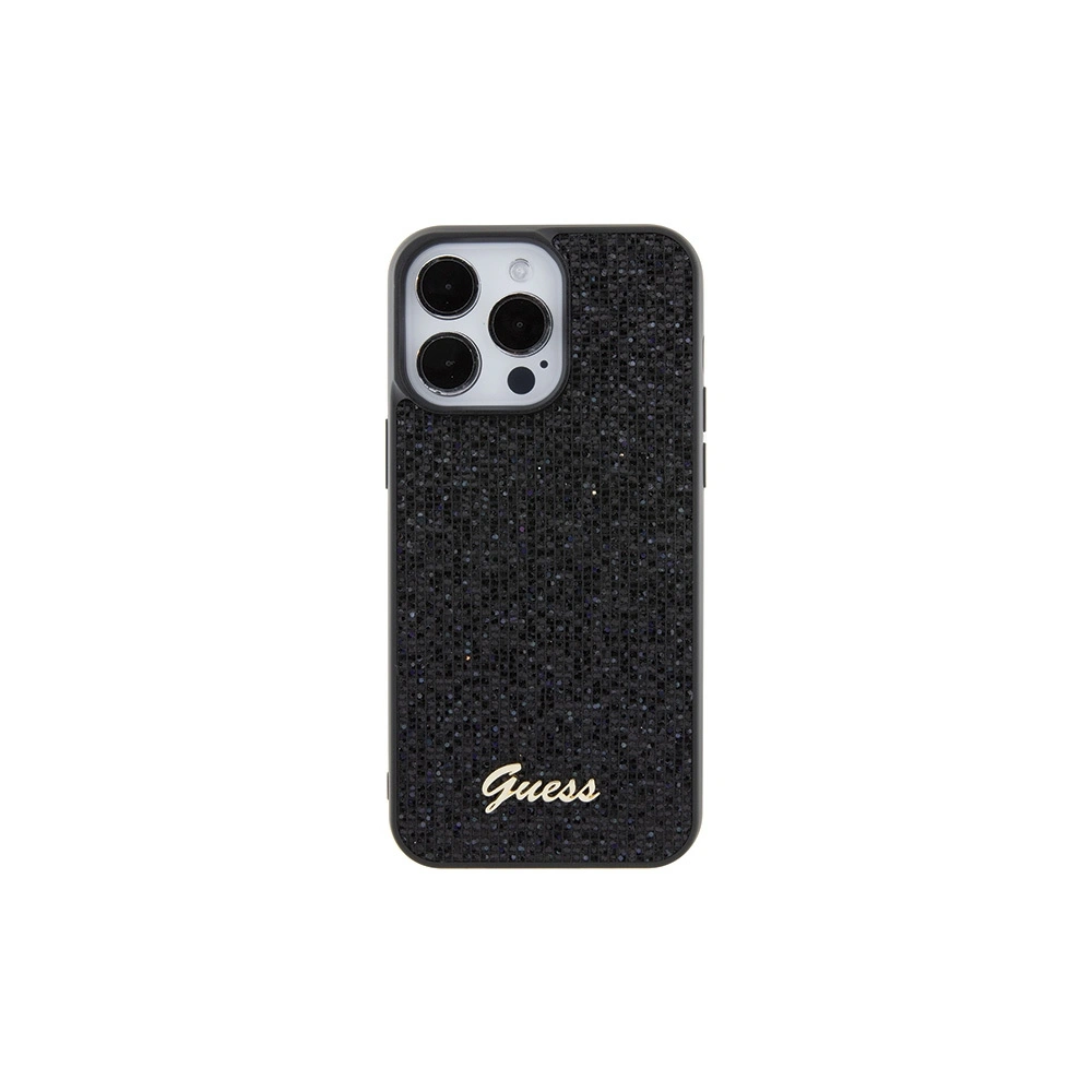 Etui Guess GUHCP15XPMSDGSK Apple iPhone 15 Pro Max hardcase Disco Metal Script czarny/black