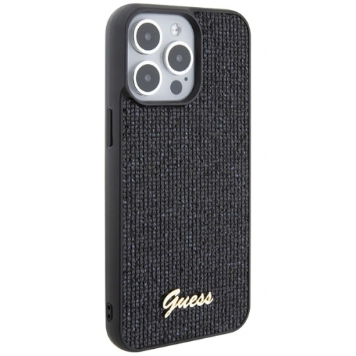 Buy Guess GUHCP15XPMSDGSK Apple iPhone 15 Pro Max hardcase Disco Metal Script black - GUE2869 - {ean13} - Home Screen Store Europe