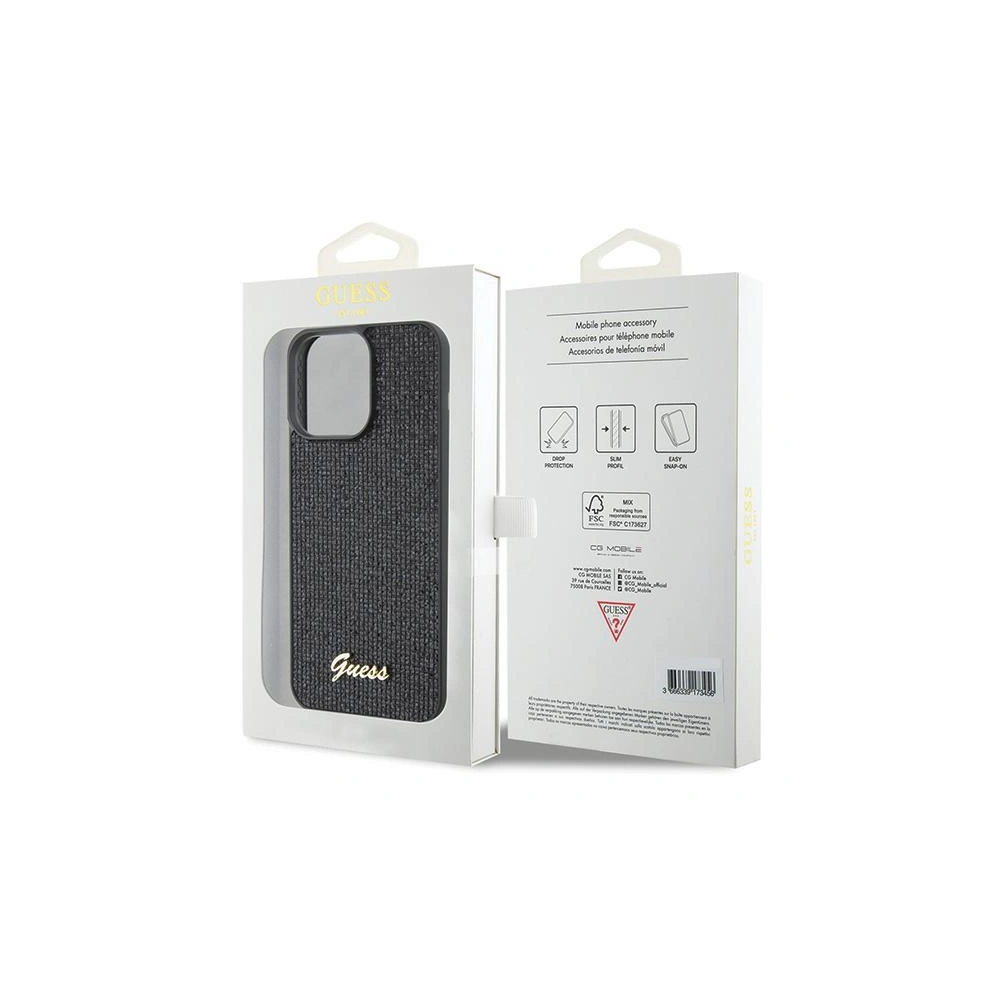 Etui Guess GUHCP15XPMSDGSK Apple iPhone 15 Pro Max hardcase Disco Metal Script czarny/black