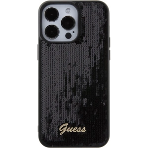 Buy Guess GUHCP15XPSFDGSK Apple iPhone 15 Pro Max hardcase Sequin Script Metal black - GUE2870 - {ean13} - Home Screen Store Europe