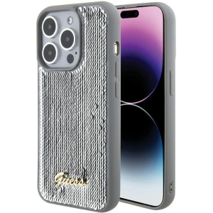Kup Etui Guess GUHCP15XPSFDGSS Apple iPhone 15 Pro Max hardcase Sequin Script Metal stříbrný/silver - GUE2871 - {ean13} - Sklep Home Screen