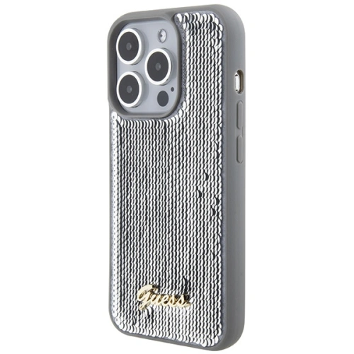 Kup Etui Guess GUHCP15XPSFDGSS Apple iPhone 15 Pro Max hardcase Sequin Script Metal stříbrný/silver - GUE2871 - {ean13} - Sklep Home Screen