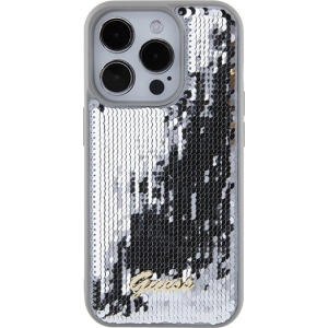 Kup Etui Guess GUHCP15XPSFDGSS Apple iPhone 15 Pro Max hardcase Sequin Script Metal srebrny/silver - GUE2871 - {ean13} - Sklep Home Screen
