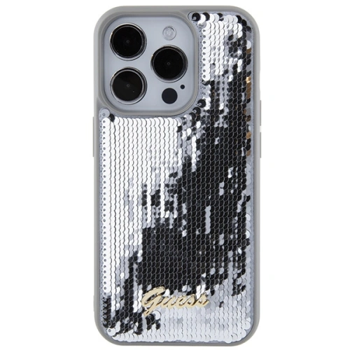 Kup Etui Guess GUHCP15XPSFDGSS Apple iPhone 15 Pro Max hardcase Sequin Script Metal stříbrný/silver - GUE2871 - {ean13} - Sklep Home Screen