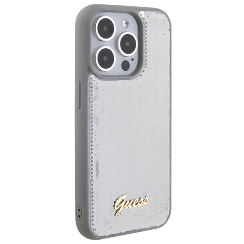 Kup Etui Guess GUHCP15XPSFDGSS Apple iPhone 15 Pro Max hardcase Sequin Script Metal stříbrný/silver - GUE2871 - {ean13} - Sklep Home Screen