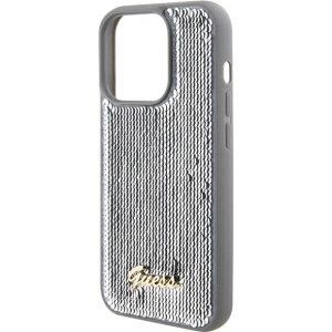 Buy Guess GUHCP15XPSFDGSS Apple iPhone 15 Pro Max hardcase Sequin Script Metal silver - GUE2871 - {ean13} - Home Screen Store Europe