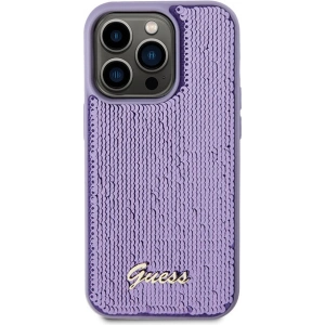 Buy Guess GUHCP15XPSFDGSU Apple iPhone 15 Pro Max hardcase Sequin Script Metal purple - GUE2872 - {ean13} - Home Screen Store Europe