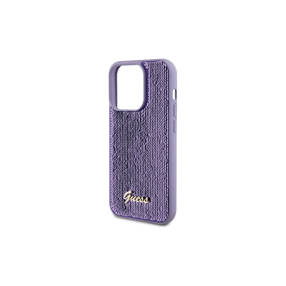 Etui Guess GUHCP15XPSFDGSU Apple iPhone 15 Pro Max hardcase Sequin Script Metal fioletowy/purple