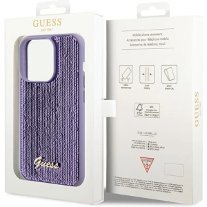 Buy Guess GUHCP15XPSFDGSU Apple iPhone 15 Pro Max hardcase Sequin Script Metal purple - GUE2872 - {ean13} - Home Screen Store Europe