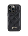 Buy Guess GUHCP15XPSQSQSK Apple iPhone 15 Pro Max hardcase Quilted Metal Logo black - GUE2873 - {ean13} - Home Screen Store Europe