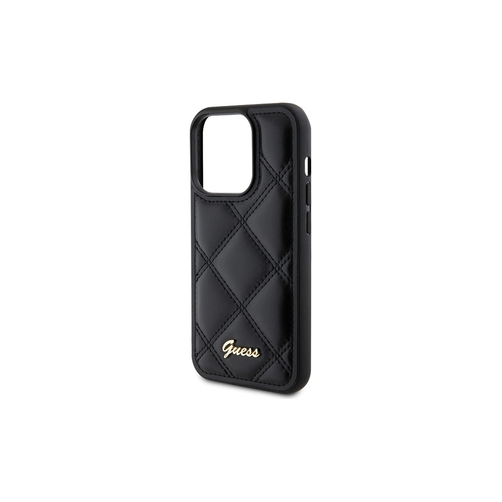 Etui Guess GUHCP15XPSQSQSK Apple iPhone 15 Pro Max hardcase Quilted Metal Logo czarny/black