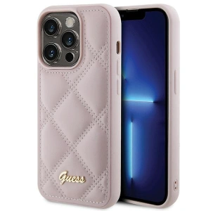 Kup Etui Guess GUHCP15XPSQSQSP Apple iPhone 15 Pro Max kemény hátlap Quilted Metal Logo rózsaszín/pink - GUE2874 - {ean13} - Sklep Home Screen