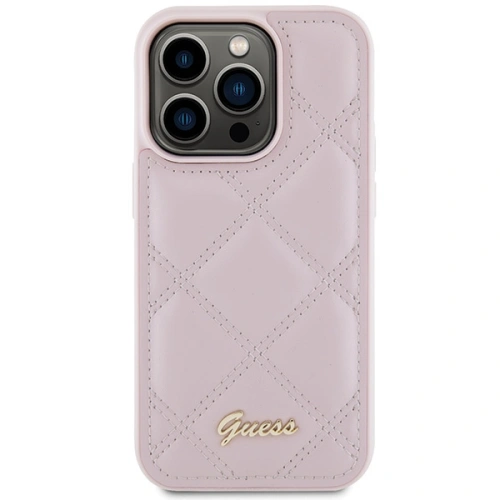 Kup Etui Guess GUHCP15XPSQSQSP Apple iPhone 15 Pro Max kemény hátlap Quilted Metal Logo rózsaszín/pink - GUE2874 - {ean13} - Sklep Home Screen