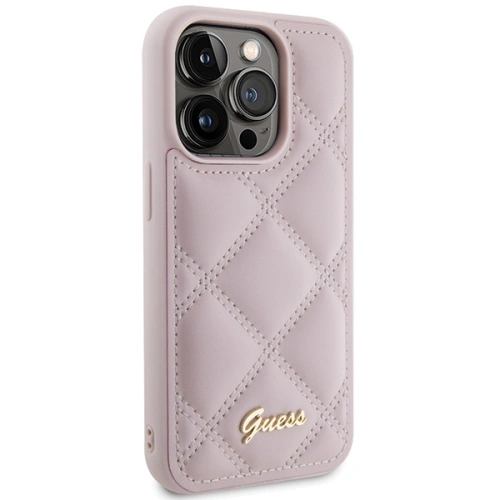 Kup Etui Guess GUHCP15XPSQSQSP Apple iPhone 15 Pro Max kemény hátlap Quilted Metal Logo rózsaszín/pink - GUE2874 - {ean13} - Sklep Home Screen