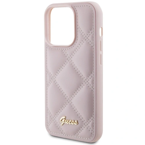Kup Etui Guess GUHCP15XPSQSQSP Apple iPhone 15 Pro Max kemény hátlap Quilted Metal Logo rózsaszín/pink - GUE2874 - {ean13} - Sklep Home Screen
