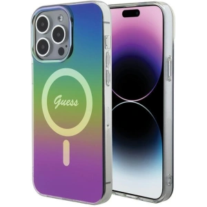 Etui Guess GUHMP15LHITSK Apple iPhone 15 Pro hardcase IML Iridescent MagSafe wielokolorowy/rainbow