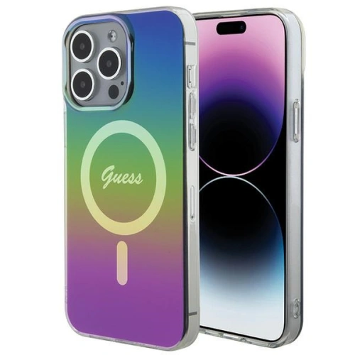 Buy Guess GUHMP15LHITSK Apple iPhone 15 Pro hardcase IML Iridescent MagSafe rainbow - GUE2875 - {ean13} - Home Screen Store Europe