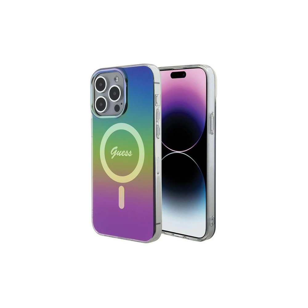 Etui Guess GUHMP15LHITSK Apple iPhone 15 Pro hardcase IML Iridescent MagSafe wielokolorowy/rainbow
