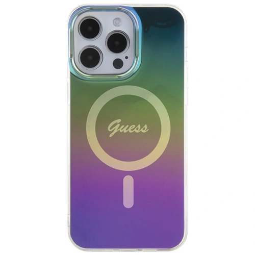 Buy Guess GUHMP15LHITSK Apple iPhone 15 Pro hardcase IML Iridescent MagSafe rainbow - GUE2875 - {ean13} - Home Screen Store Europe