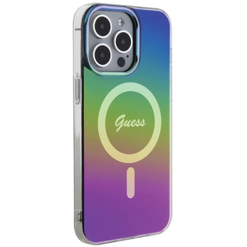 Buy Guess GUHMP15LHITSK Apple iPhone 15 Pro hardcase IML Iridescent MagSafe rainbow - GUE2875 - {ean13} - Home Screen Store Europe