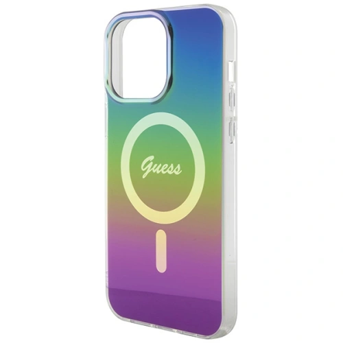 Buy Guess GUHMP15LHITSK Apple iPhone 15 Pro hardcase IML Iridescent MagSafe rainbow - GUE2875 - {ean13} - Home Screen Store Europe