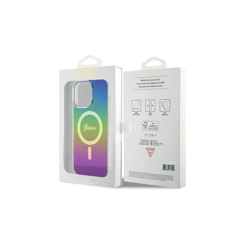 Etui Guess GUHMP15LHITSK Apple iPhone 15 Pro hardcase IML Iridescent MagSafe wielokolorowy/rainbow