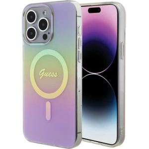 Etui Guess GUHMP15LHITSP Apple iPhone 15 Pro hardcase IML Iridescent MagSafe różowy/pink