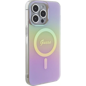 Etui Guess GUHMP15LHITSP Apple iPhone 15 Pro hardcase IML Iridescent MagSafe różowy/pink