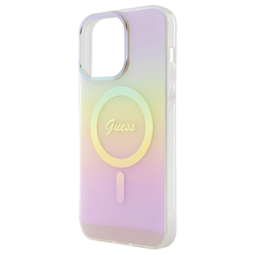 Kup Etui Guess GUHMP15LHITSP Apple iPhone 15 Pro hardcase IML Iridescent MagSafe różowy/pink - GUE2876 - {ean13} - Sklep Home Screen