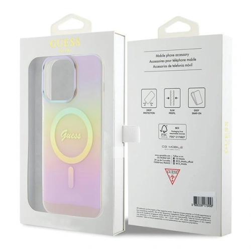 Kup Etui Guess GUHMP15LHITSP Apple iPhone 15 Pro hardcase IML Iridescent MagSafe różowy/pink - GUE2876 - {ean13} - Sklep Home Screen
