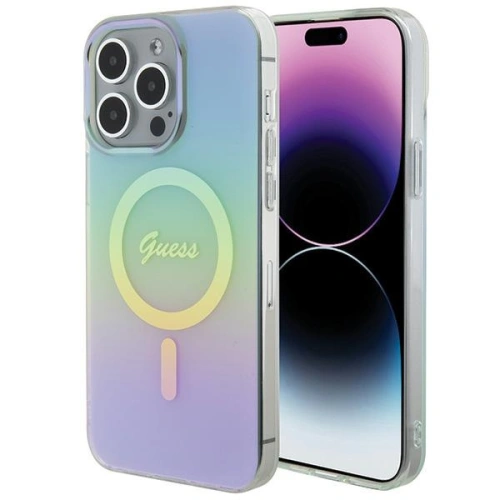 Kup Etui Guess GUHMP15LHITSQ Apple iPhone 15 Pro hardcase IML Iridescent MagSafe tyrkysový/turquoise - GUE2877 - {ean13} - Sklep Home Screen