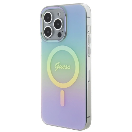 Kup Case Guess GUHMP15LHITSQ Apple iPhone 15 Pro Hardcase IML Iridescent MagSafe türkis/turquoise - GUE2877 - {ean13} - Sklep Home Screen