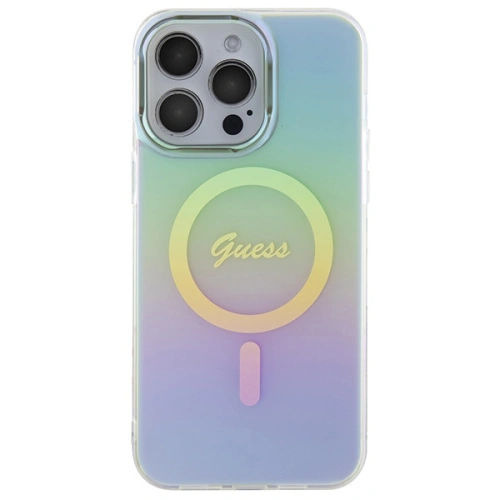 Kup Case Guess GUHMP15LHITSQ Apple iPhone 15 Pro Hardcase IML Iridescent MagSafe türkis/turquoise - GUE2877 - {ean13} - Sklep Home Screen