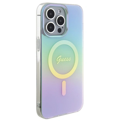 Kup Case Guess GUHMP15LHITSQ Apple iPhone 15 Pro Hardcase IML Iridescent MagSafe türkis/turquoise - GUE2877 - {ean13} - Sklep Home Screen