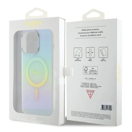 Kup Case Guess GUHMP15LHITSQ Apple iPhone 15 Pro Hardcase IML Iridescent MagSafe türkis/turquoise - GUE2877 - {ean13} - Sklep Home Screen