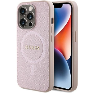Buy Guess GUHMP15XPSAHMCP Apple iPhone 15 Pro Max hardcase Saffiano MagSafe pink - GUE2879 - {ean13} - Home Screen Store Europe
