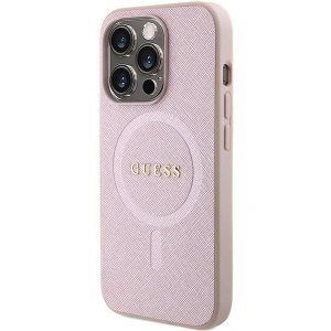 Buy Guess GUHMP15XPSAHMCP Apple iPhone 15 Pro Max hardcase Saffiano MagSafe pink - GUE2879 - {ean13} - Home Screen Store Europe