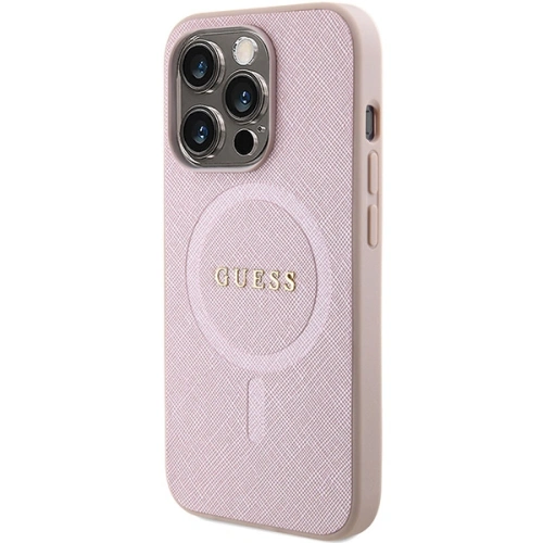 Kup Etui Guess GUHMP15XPSAHMCP Apple iPhone 15 Pro Max hardcase Saffiano MagSafe różowy/pink - GUE2879 - {ean13} - Sklep Home Screen