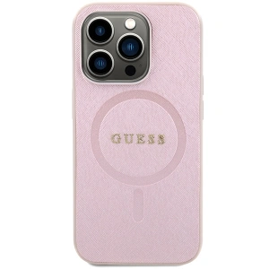 Buy Guess GUHMP15XPSAHMCP Apple iPhone 15 Pro Max hardcase Saffiano MagSafe pink - GUE2879 - {ean13} - Home Screen Store Europe