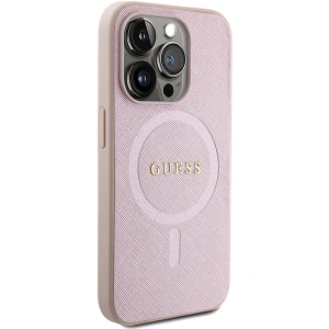 Buy Guess GUHMP15XPSAHMCP Apple iPhone 15 Pro Max hardcase Saffiano MagSafe pink - GUE2879 - {ean13} - Home Screen Store Europe
