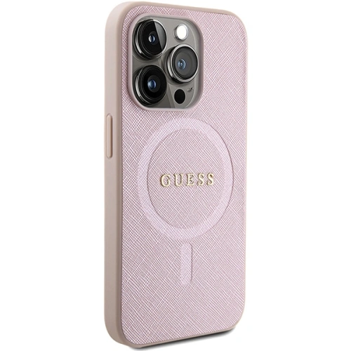 Kup Etui Guess GUHMP15XPSAHMCP Apple iPhone 15 Pro Max hardcase Saffiano MagSafe różowy/pink - GUE2879 - {ean13} - Sklep Home Screen