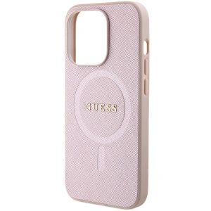 Buy Guess GUHMP15XPSAHMCP Apple iPhone 15 Pro Max hardcase Saffiano MagSafe pink - GUE2879 - {ean13} - Home Screen Store Europe