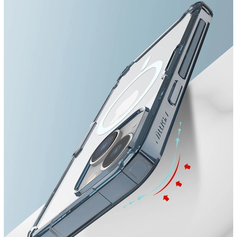 Etui Nillkin Nature Pro Magnetic Apple iPhone 15 Plus / 14 Plus niebieskie