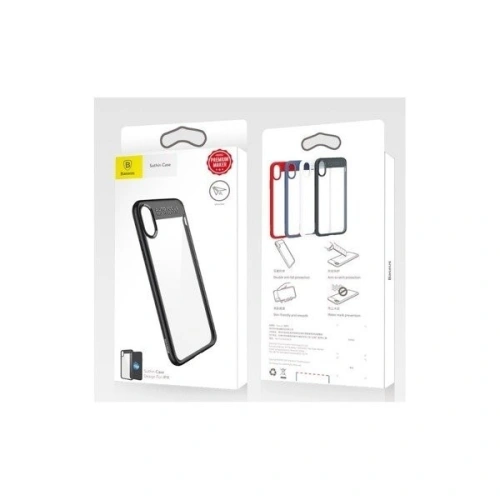 Kup Durchsichtiges Case Baseus Suthin iPhone X / XS - roter Rahmen - BSU305RED - {ean13} - Sklep Home Screen