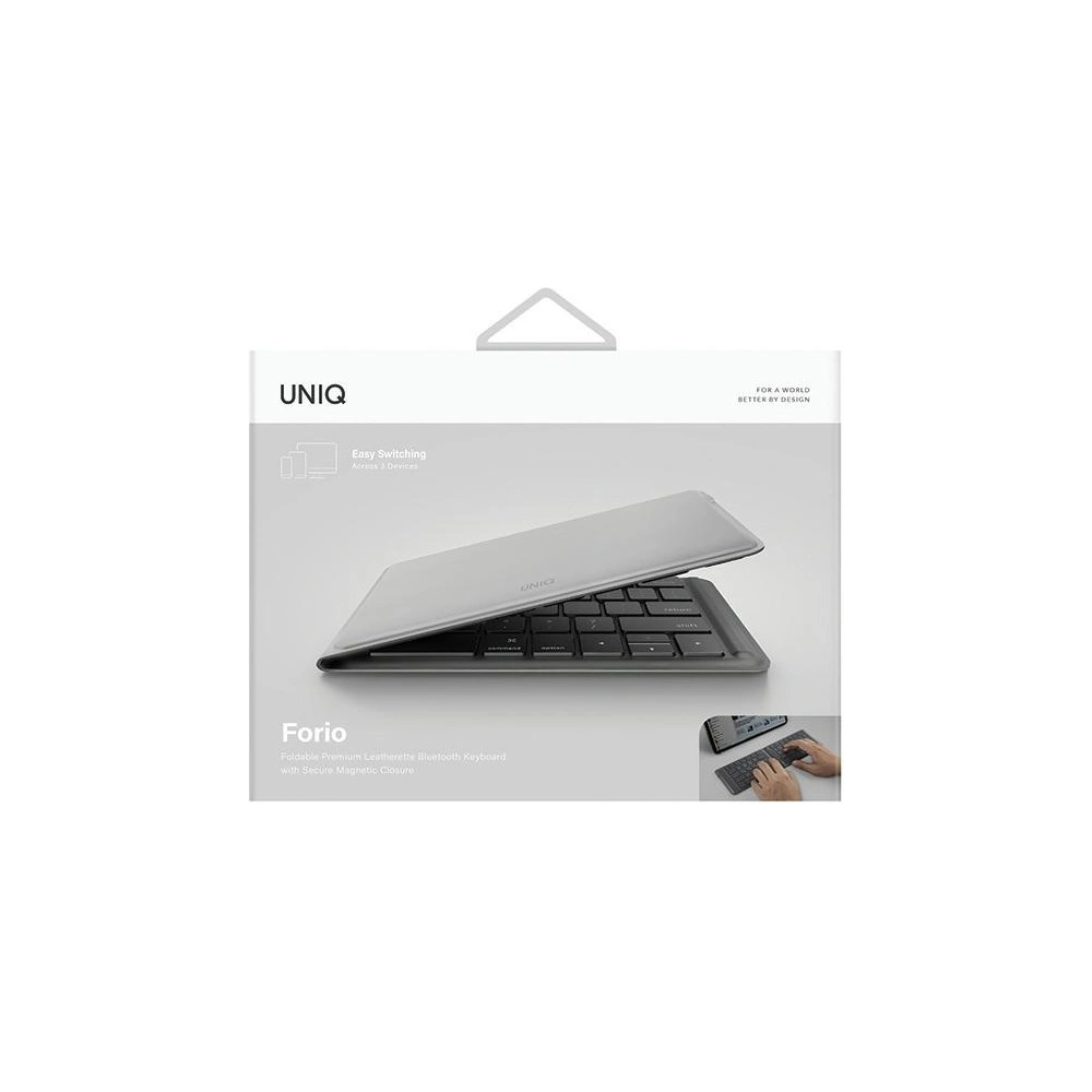Składana klawiatura UNIQ Forio Bluetooth szary/chalk grey