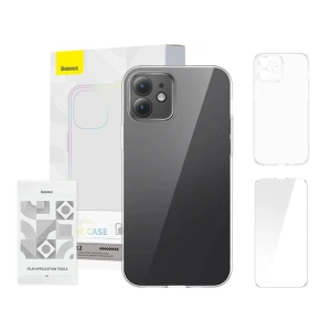 Kup Etui Baseus Crystal Series Clear Apple iPhone 12 (przeźroczyste) + szkło hartowane + zestaw czyszczący - BSU4576 - {ean13} - Sklep Home Screen