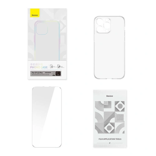 Kup Baseus Apple Carcasă Crystal Series Clear iPhone 12 Pro (transparent) + sticlă călită + kit de curățare - BSU4577 - {ean13} - Sklep Home Screen