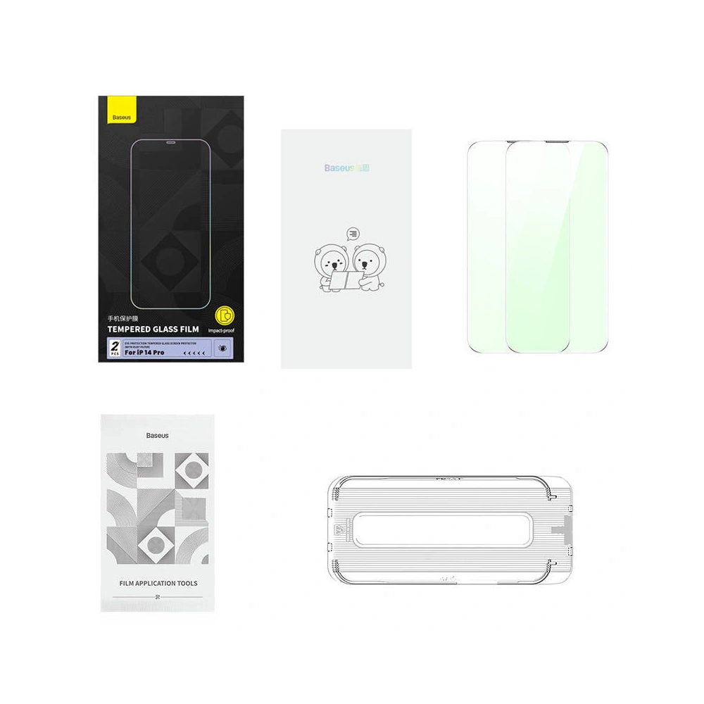 Szkło hartowane prywatyzujące Baseus Crystal Series Apple iPhone 14 Pro