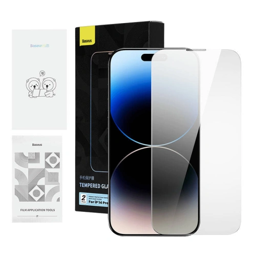 Kup Gehärtetes Glas privatisierend Baseus Crystal Series Apple iPhone 14 Pro Max (2 Stk.) + Reinigungsset + Installationsset - BSU4589 - {ean13} - Sklep Home Screen