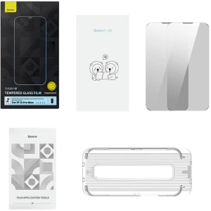 Kup Tvrzené sklo privatizující Baseus Crystal Series Apple iPhone 14 Pro Max (2 ks) + čisticí sada + instalační sada - BSU4589 - {ean13} - Sklep Home Screen